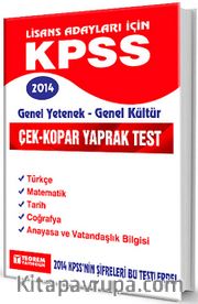 2014 KPSS Lisans Adayları İçin Genel Yetenek-Genel Kültür Çek-Kopar Yaprak Test