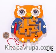 Montessori Ahşap Zeka Oyunları / w-Owl Maze