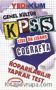 2014 KPSS Genel Kültür Coğrafya Lise Ön Lisans Koparılabilir Yaprak Test