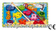 Montessori Ahşap Zeka Oyunları / w-Magnetic Fishing 4 (İpe dizmeli)