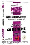 KPSS Eğitim Bilimleri Ölçme ve Değerlendirme, Öğrenme Psikolojisi Tamamı Çözümlü 40 Deneme