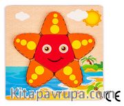 Montessori Ahşap Zeka Oyunları / w-Basic Parts STARFISH 