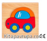 Montessori Ahşap Zeka Oyunları / w-Basic Parts CAR 