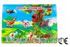 Montessori Ahşap Zeka Oyunları / w-Pin Puzzle - Farm Animals