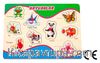 Montessori Ahşap Zeka Oyunları / w-Pin Puzzle - Animals