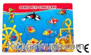 Montessori Ahşap Zeka Oyunları / w-Pin Puzzle - Sea Animals