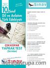 10. Sınıf Dil ve Anlatım Türk Edebiyatı Çek Kopar Yaprak Test (56 Adet)