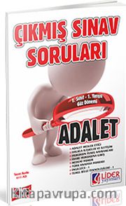 AÖF 1. Sınıf Güz Dönemi 1. Yarıyıl Adalet Çıkmış Sınav Soruları (Kod:AF-611-AD)