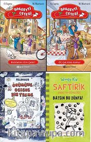 Set 2 (4 Kitap)( Spagetti Çetesi - Bisikletimi Kim Çaldı?/Spagetti Çetesi - Öf, Çok Kötü Koktu!/Saftirik - Batsın Bu Dünya!/Önümüze Gelene Bir Tekme)