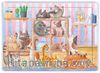 Kitaplıktaki Kediler Ahşap Puzzle 35 Parça (XXXV-13)