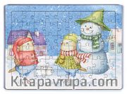 Kardan Adam ve Doğum Günü Ahşap Puzzle 54 Parça (LIV-11)