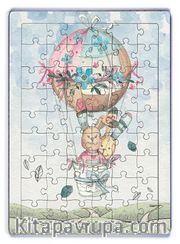 Balonla Seyahat Ahşap Puzzle 54 Parça (LIV-03)