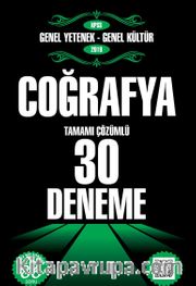 2019 KPSS Genel Yetenek - Genel Kültür Coğrafya 30 Deneme