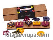 Montessori Ahşap Zeka Oyunları / w-Geometric Five