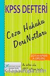 2014 KPSS Defteri Ceza Hukuku Ders Notları