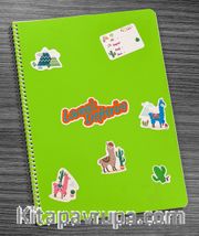 Bookinzi Okul Defteri - 80gr 70 yaprak  A4 Spiralli - Stickerli Lamalı Defter