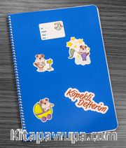 Bookinzi Okul Defteri -  80gr 70 yaprak A4 Spiralli - Stickerli Köpekli Defter