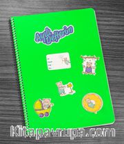 Bookinzi Okul Defteri -  80gr 70 yaprak A4 Spiralli - Stickerli Ayılı Defter