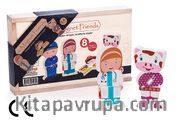 Montessori Ahşap Zeka Oyunları / w-Magnet Friends
