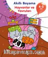 Akıllı Boyama Hayvanlar ve Yavruları (4-5 Yaş)