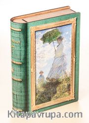 Kitap Şeklinde Mıknatıslı Ahşap Akordeon Kutu - Ressamlar - Monet