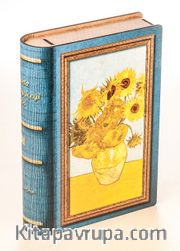 Kitap Şeklinde Mıknatıslı Ahşap Akordeon Kutu - Van Gogh