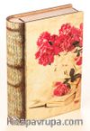 Kitap Şeklinde Mıknatıslı Ahşap Akordeon Kutu - Gül Nostalji