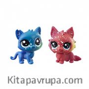 Littlest Pet Shop 2'li Kozmik Miniş Koleksiyonu İyi Dostlar Kırmızı Kedi - Mavi Kedi (E2128)