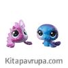 Littlest Pet Shop 2'li Kozmik Miniş Koleksiyonu İyi Dostlar Mavi Fok - Mor Balık (E2128)