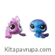 Littlest Pet Shop 2'li Kozmik Miniş Koleksiyonu İyi Dostlar Mavi Fok - Mor Balık (E2128)