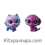 Littlest Pet Shop 2'li Kozmik Miniş Koleksiyonu İyi Dostlar Mavi Köpek - Mor Köpek (E2128)