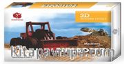 Ahşap Buldozer 3 Boyutlu Yapboz (65 Parça)