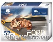 Ford Klasik Otomobil 3D Wooden Puzzle Ahşap (57 Parça)