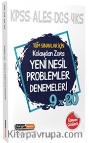 2020 Tüm Sınavlar İçin Kolaydan Zora Yeni Nesil Çözümlü Problemler Denemeleri