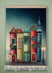 Full Frame Kanvas Poster - Fantastik Kitap Evler - MEŞE (FFM-KT02)
