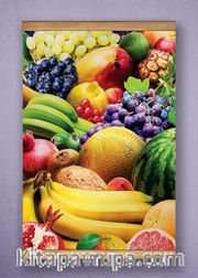 Full Frame Kanvas Poster - Renkli Meyveler - SAPELLI (FFS-YI03)