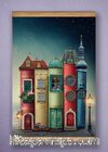 Full Frame Kanvas Poster - Fantastik Kitap Evler - SAPELLI (FFS-KT03)