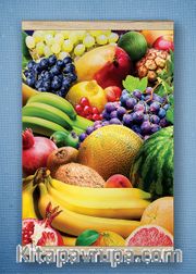 Full Frame Kanvas Poster - Renkli Meyveler - WHITE FRAKE (FFW-YI04)