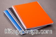 Bookinzi Okul Defteri -  80gr 70 yaprak A5 Spiralli 3'lü Gri Set Defter (Çizgili, Çizgisiz, Kareli)