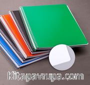 Bookinzi Okul Defteri - 80gr 70 yaprak A5 Spiralli Çizgisiz Defter 5'li Set