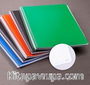 Bookinzi Okul Defteri - 80gr 70 yaprak A5 Spiralli Gri Kareli Defter 5'li Set