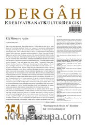 Dergah Edebiyat Sanat Kültür Dergisi Sayı:354 Ağustos 2019	