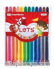 Çevirmeli Mum boya (12 Renk)