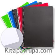 Bookinzi Okul Defteri - 70 gr. 120 yaprak  A4 Spiralli Çizgisiz Defter 5'li Set