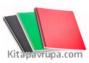 Bookinzi Okul Defteri - 70gr. 120 yaprak A4 Spiralli 3'lü Mavi Set Defter (Çizgili, Çizgisiz, Kareli)