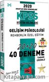 2020 KPSS Eğitim Bilimleri Gelişim Psikolojisi, Rehberlik Özel Eğitim Tamamı Çözümlü 40 Deneme