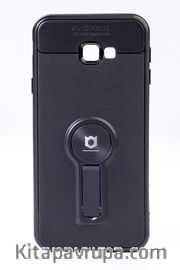 Telefon Kılıfı - Samsung Galaxy J4 Plus  - Mat Siyah - Siyah Ayaklı (TMS-070)