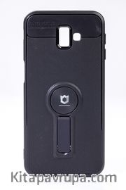Telefon Kılıfı - Samsung Galaxy J6 Plus - Mat Siyah - Siyah Ayaklı (TMS-075)