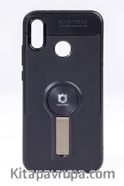 Telefon Kılıfı - Huawei P20 Lite   - Mat Siyah - Dore Ayaklı (TMS-037)