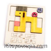 Montessori Ahşap Zeka Oyunları/ w-Sliding Dog Puzzle